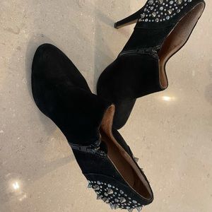 ALDO black spike booties